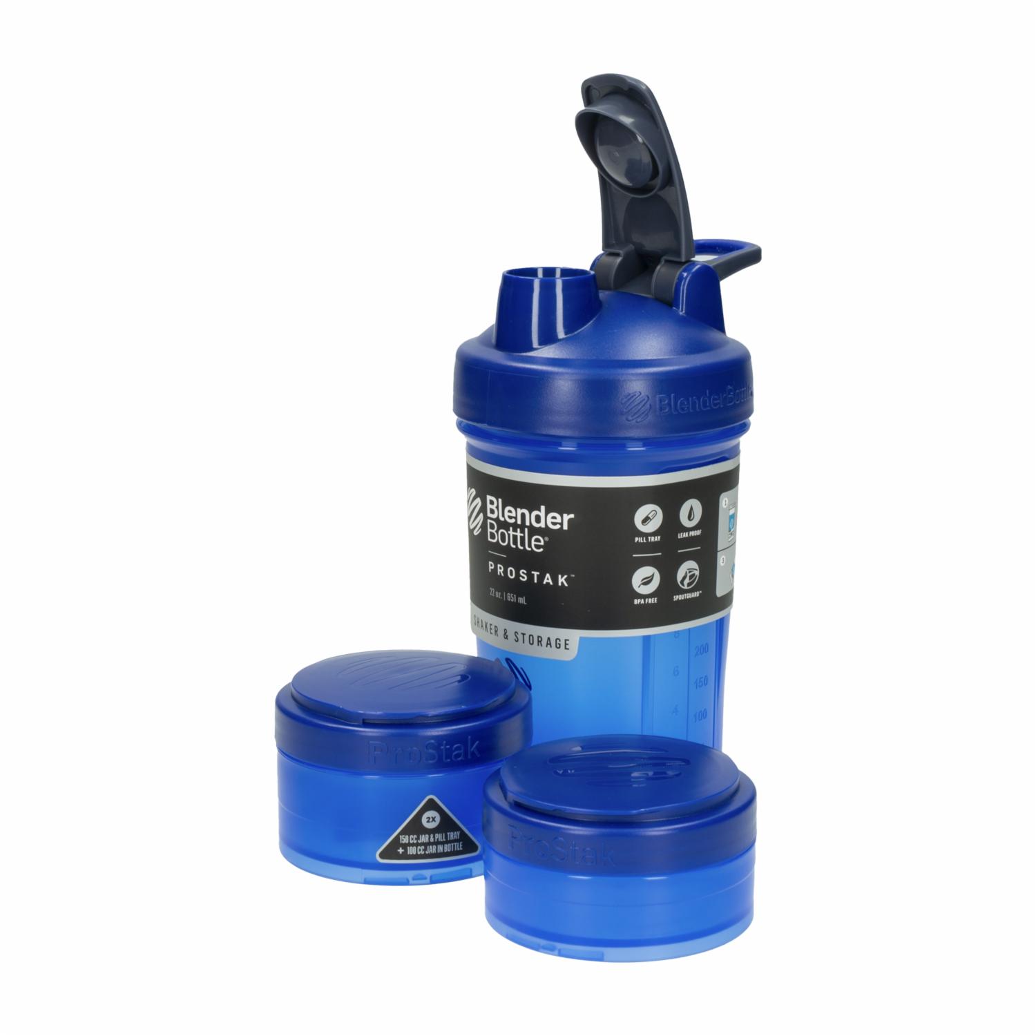 Tomatodo Prostack Azul Con Almacenador De Proteína BLENDER BOTTLE 651 Ml