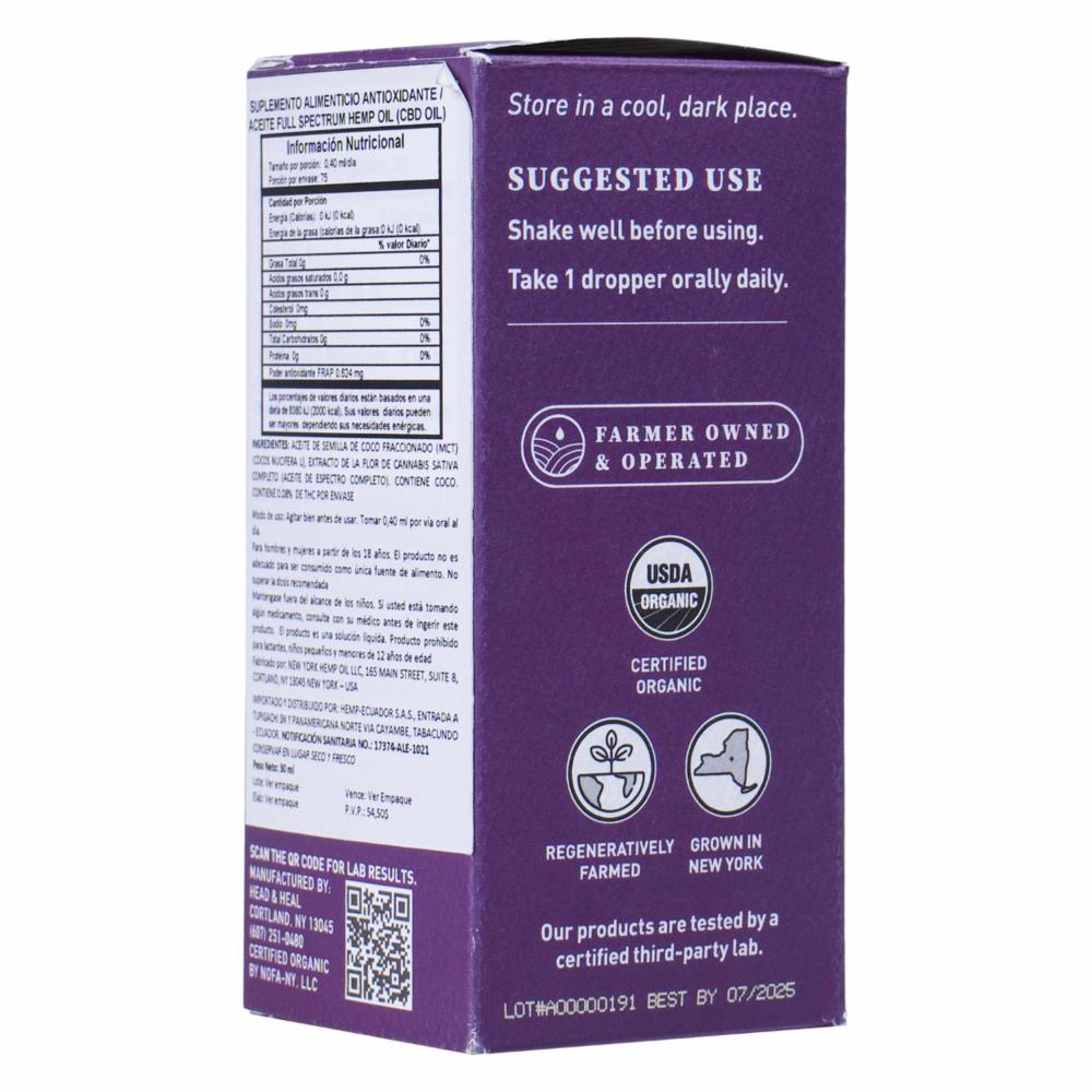 Aceite De Cbd Espectro Completo HEAD & HEAL 30 Ml - Imagen 3