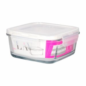 Repostero Cuadrado De Vidrio Con Tapa Clip LAV 720 Cc