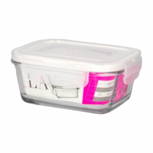 Repostero Rectangular De Vidrio Con Tapa Clip LAV 400 cc