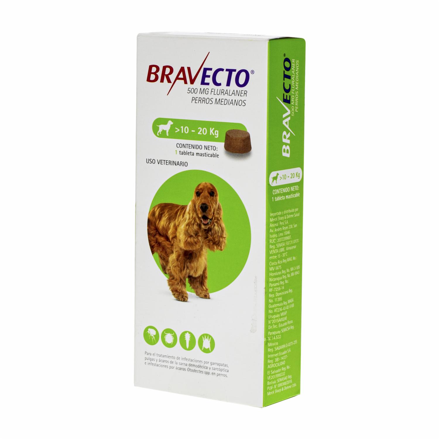 Antiparasitario Para Perros Externo De 10 A 20 Kg BRAVECTO De 10 Kg A 20 Kg - Imagen 4