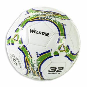 Balón De Básquet Blanco Con Verde WELSTAR Número 5