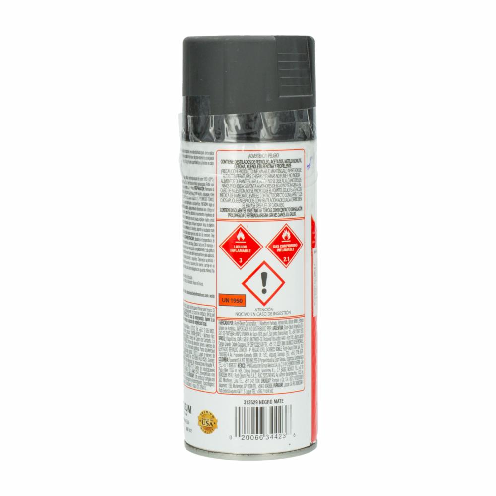 Pintura Removible Negro Mate Aerosol RUST OLEUM 312 G - Imagen 2