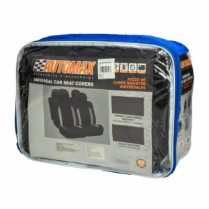 Cubre Asientos Negro Con Gris 102 AUTOMAX 10 Piezas