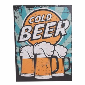 Cuadro Decorativo Diseño Beer Fría FREE HOME 40X30 CM