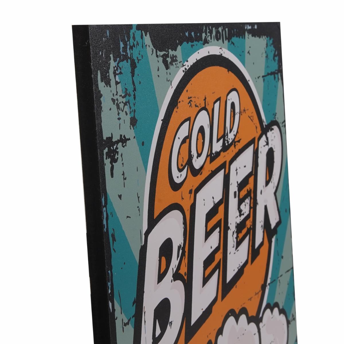 Cuadro Decorativo Diseño Beer Fría FREE HOME 40X30 CM
