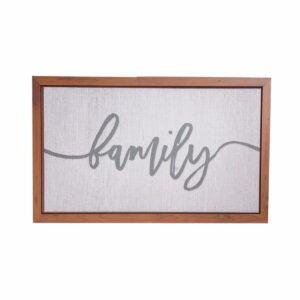 Cuadro Decorativo Diseño Family FREE HOME 40X25 CM