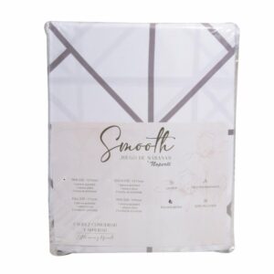 Juego De Sábanas Smooth Shapes Gris NOPERTI