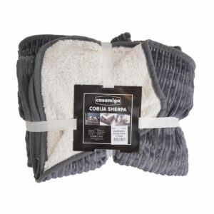 Cobija Sherpa Textura Plomo CASAMIGA