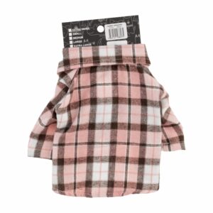 Camisa Leñadora Para Mascota Hembra Color Rosa MR. & MRS. Talla Extra Pequeño