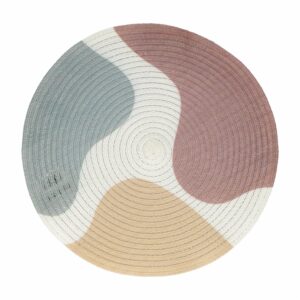 Individual Redondo Abstracto Colores FREE HOME