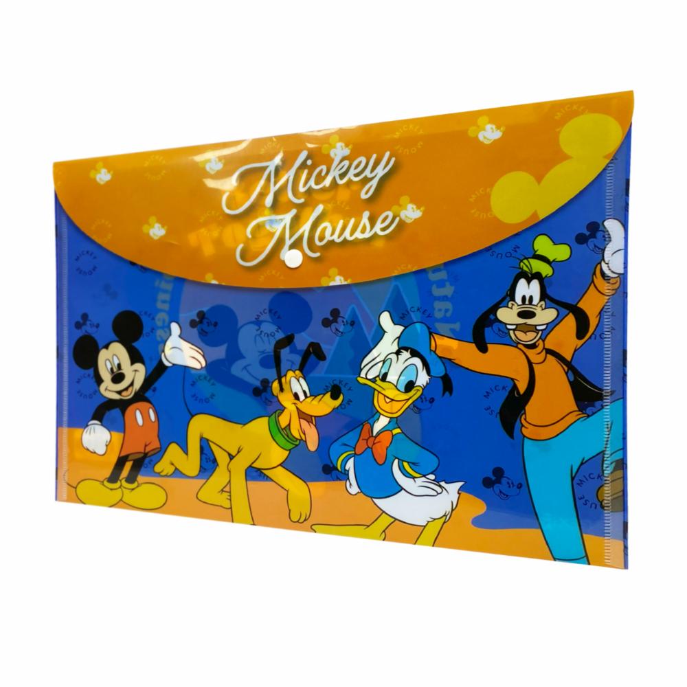 Sobre Porta Documento Diseño Mickey Con Broche REX PLASTICS A4 - Imagen 2