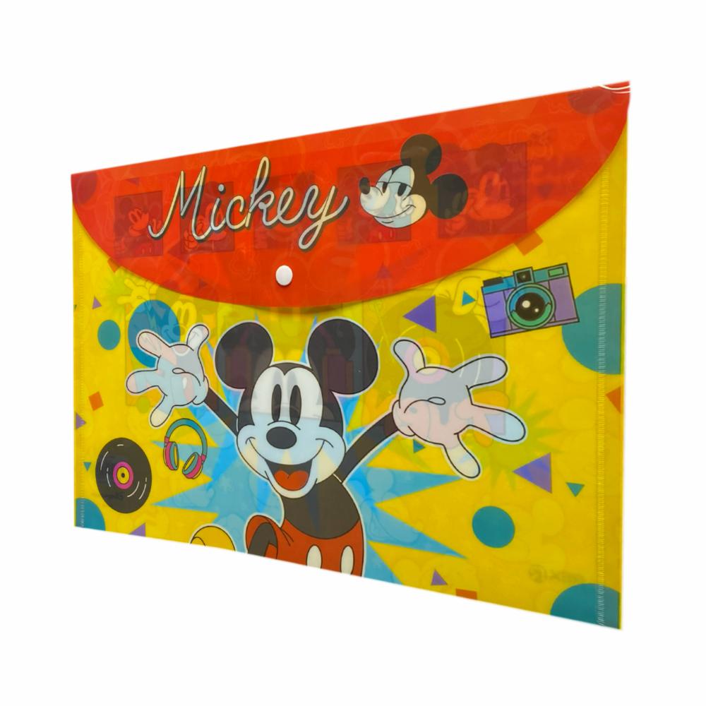 Sobre Porta Documento Diseño Mickey Con Broche REX PLASTICS A4 - Imagen 5