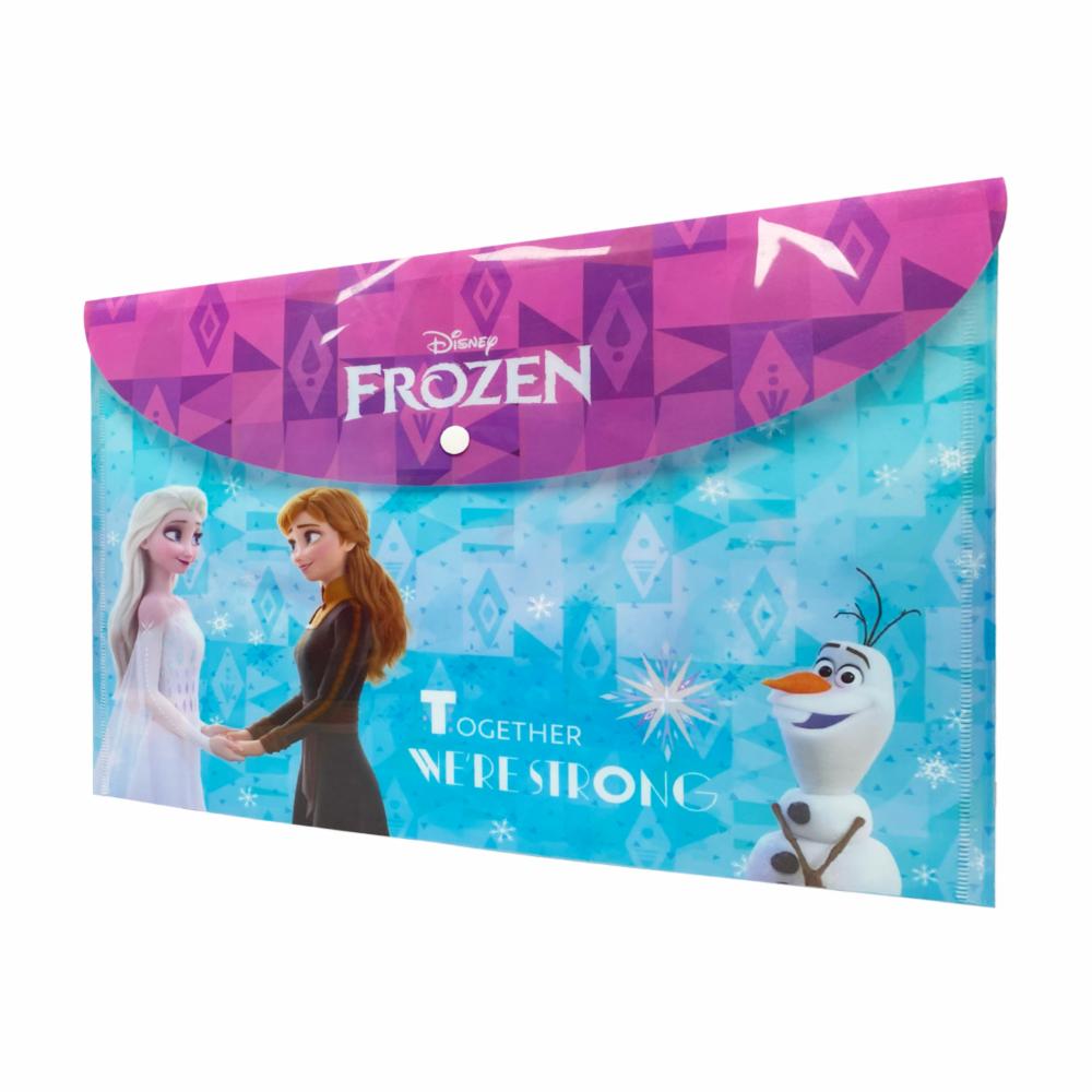 Sobre Porta Documento Diseño Frozen Con Broche REX PLASTICS A4 - Imagen 2