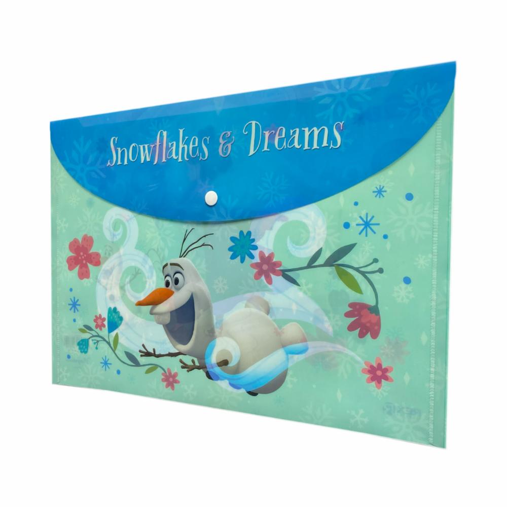 Sobre Porta Documento Diseño Frozen Con Broche REX PLASTICS A4 - Imagen 5