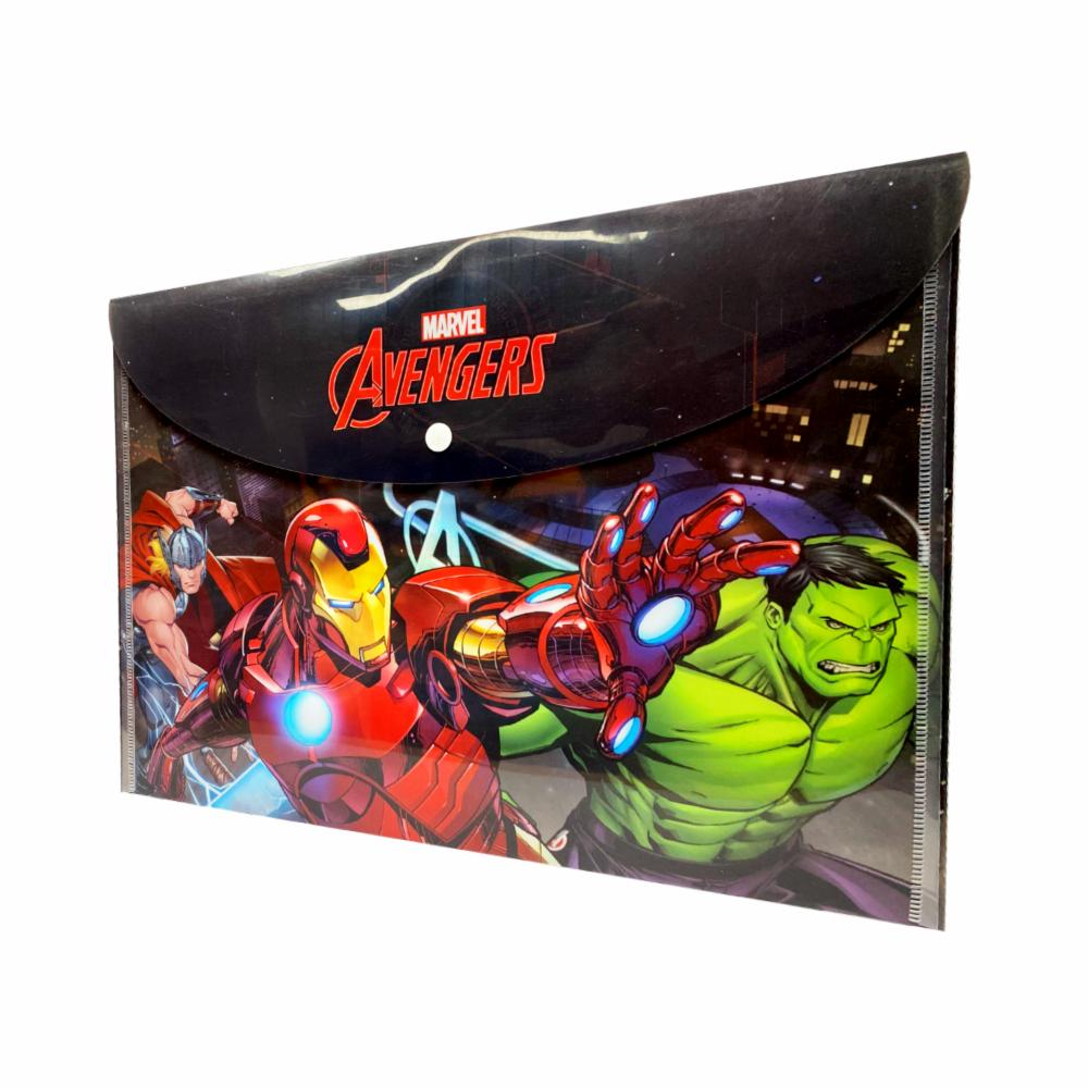 Sobre Porta Documento Diseño Avengers Con Broche REX PLASTICS A4 - Imagen 2