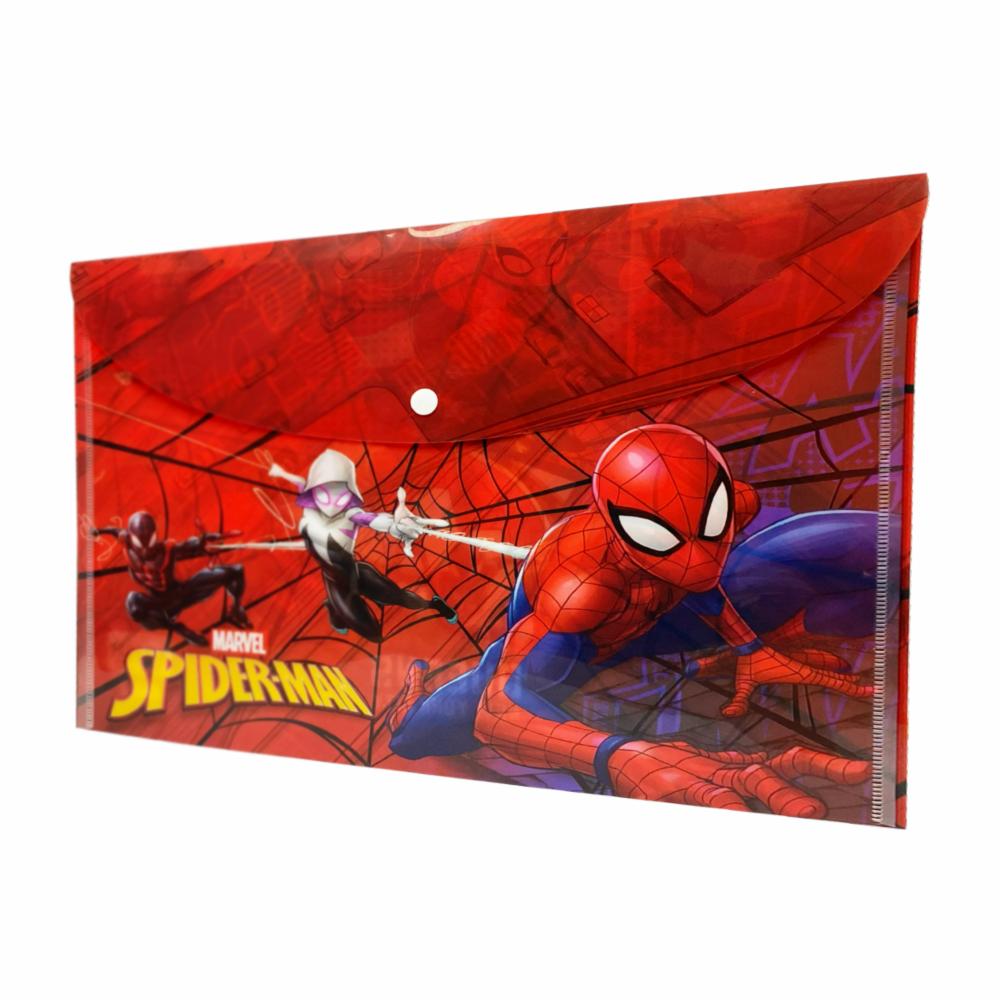 Sobre Porta Documento Diseño Spiderman Con Broche REX PLASTICS A4 - Imagen 2