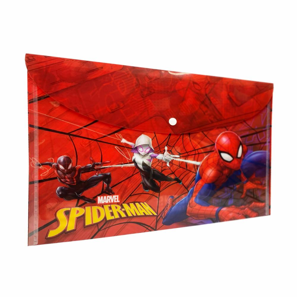 Sobre Porta Documento Diseño Spiderman Con Broche REX PLASTICS A4 - Imagen 3