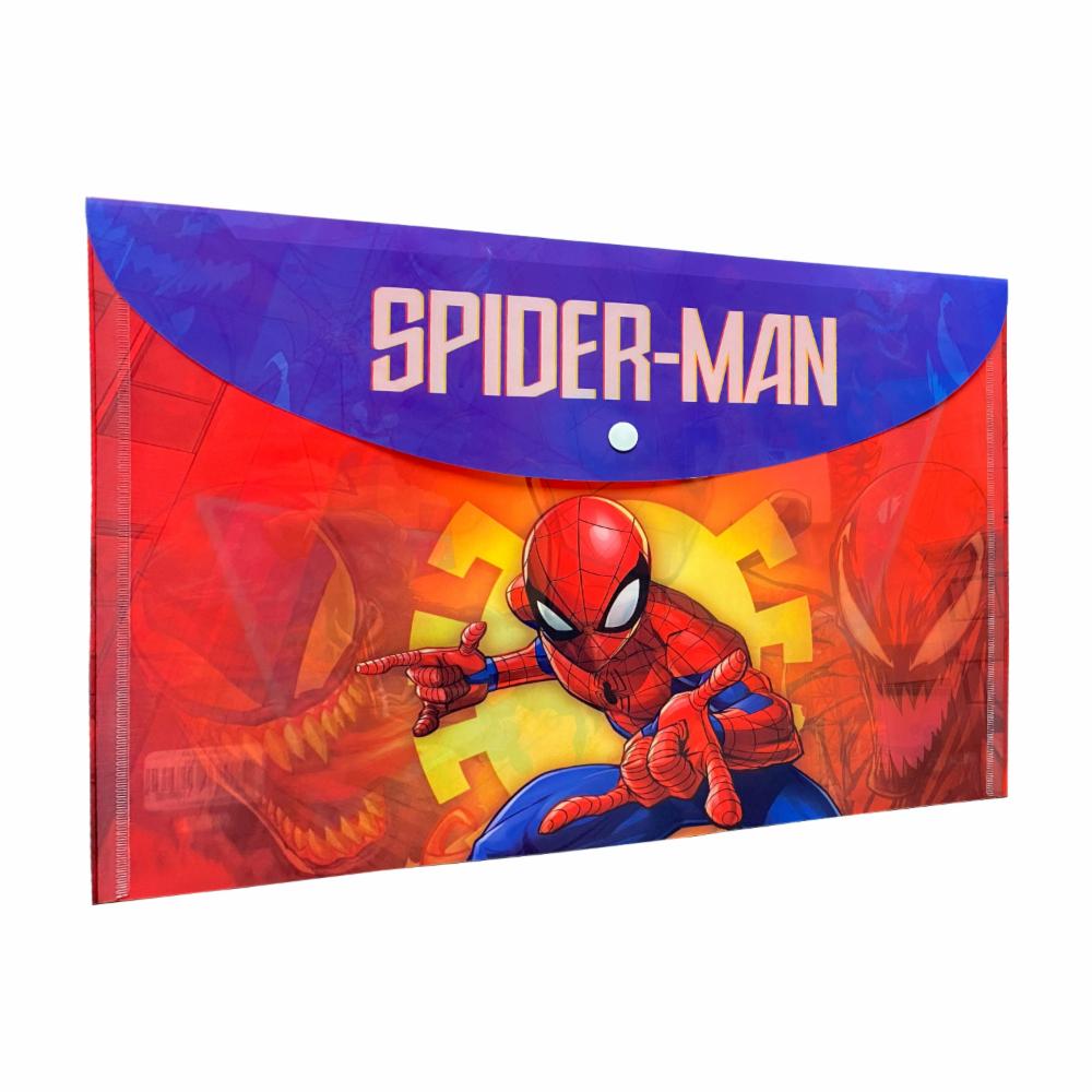 Sobre Porta Documento Diseño Spiderman Con Broche REX PLASTICS A4 - Imagen 6