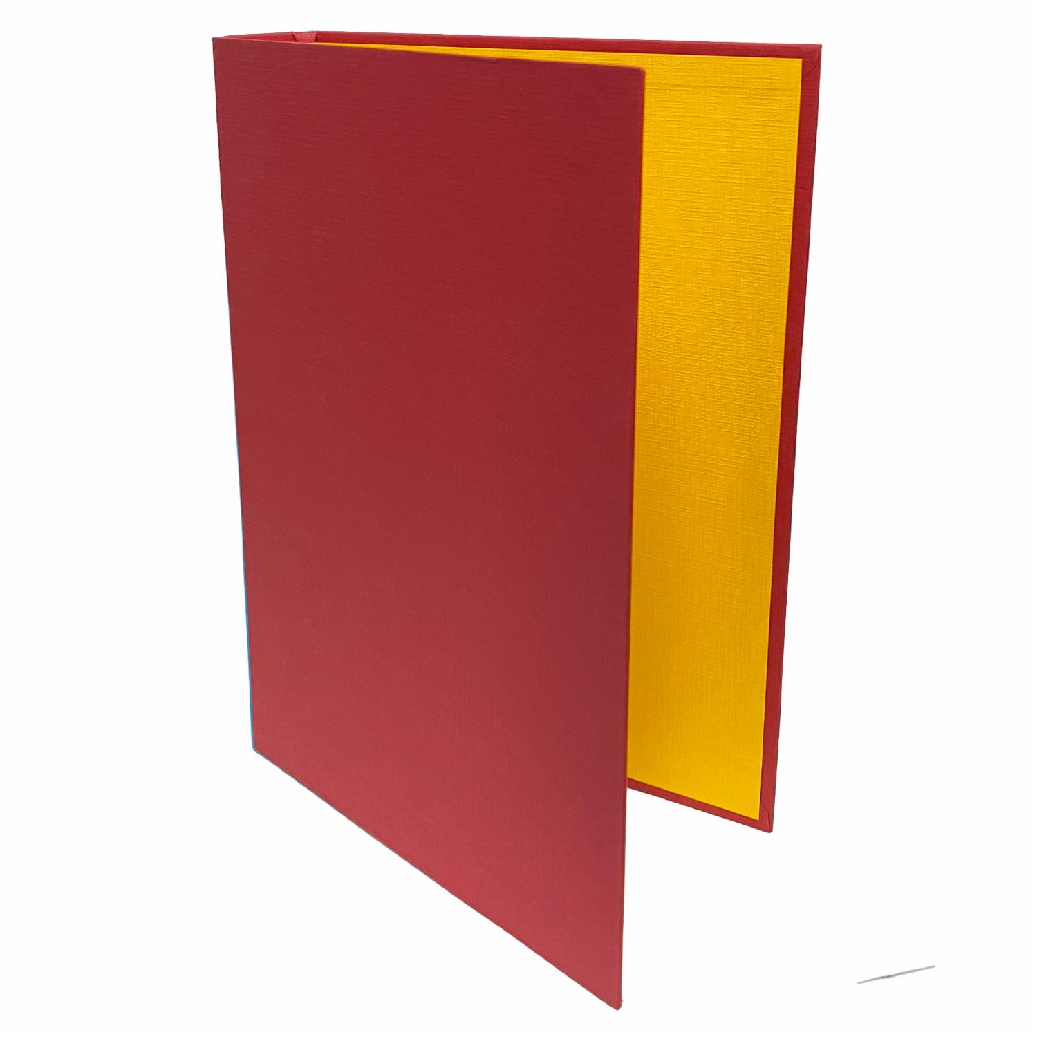 Carpeta 2 Argollas Bicolor Rojo IDEAL A4 - Imagen 2