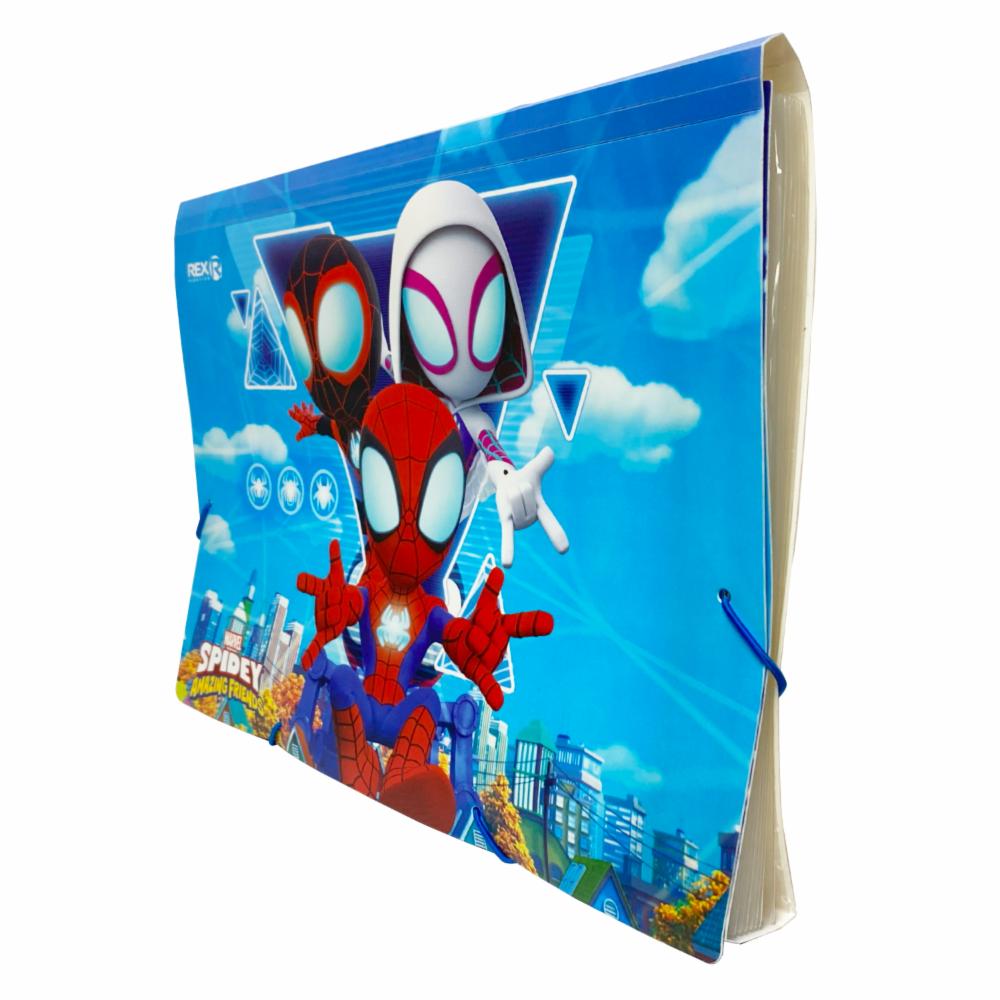 Archivador Acordeón 6 Compartimientos Spidey REX PLASTICS A4 - Imagen 2