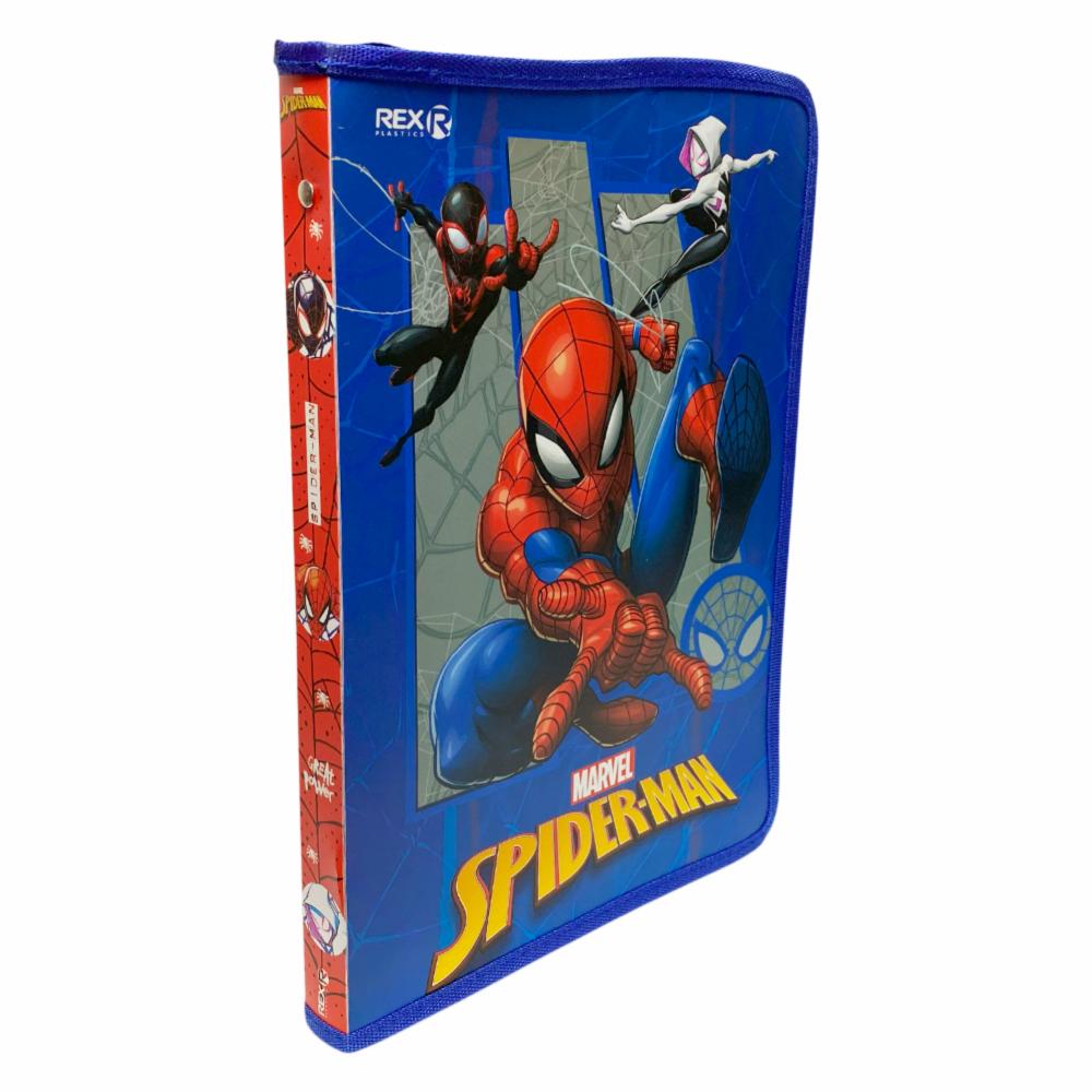 Carpeta Con Zipper Diseño Spiderman REX PLASTICS A4 - Imagen 3