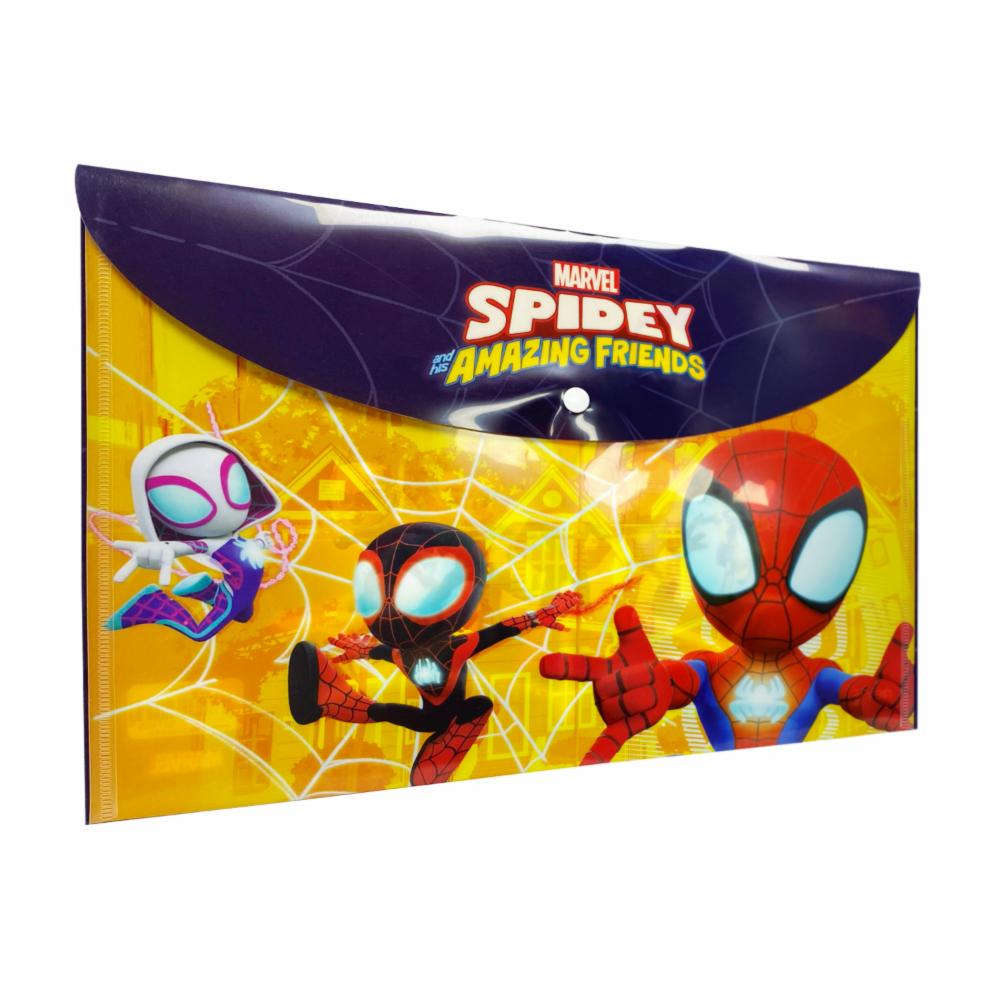 Sobre Porta Documento Diseño Spidey Con Broche REX PLASTICS A4 - Imagen 3