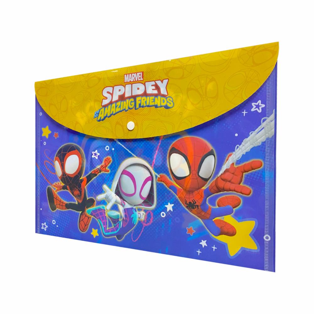 Sobre Porta Documento Diseño Spidey Con Broche REX PLASTICS A4 - Imagen 5