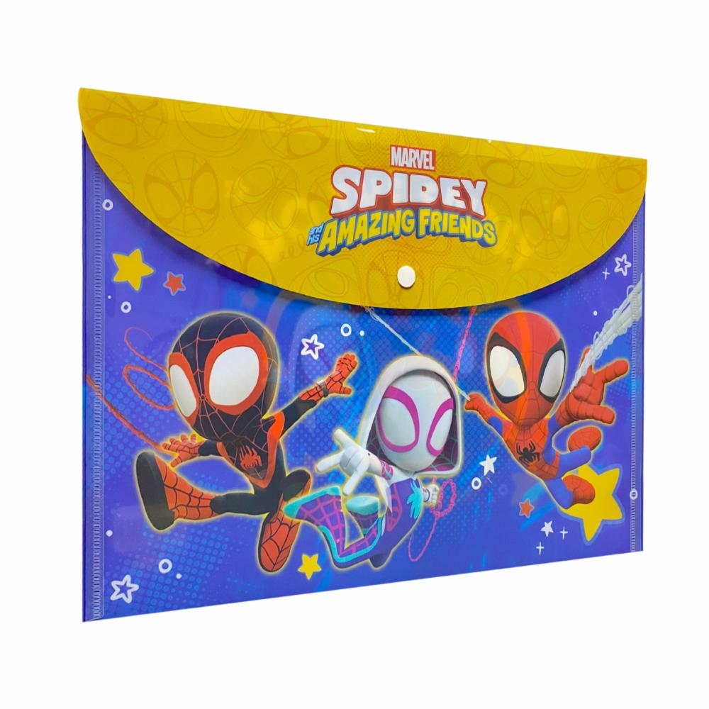 Sobre Porta Documento Diseño Spidey Con Broche REX PLASTICS A4 - Imagen 6