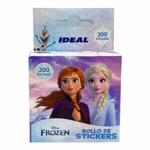 Rollo Stickers Frozen 200 Unidades. IDEAL 6.5X10