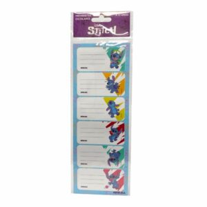 Membretes Escolares Diseño Stitch REX PLASTICS X 12 Uds 9X29