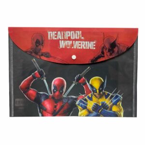 Sobre Porta Documento Diseño Deadpool Con Broche REX PLASTICS A4