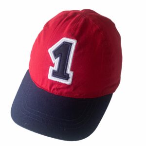 Gorro Jockey Gabardina Bordado Rojo Azul HUELLAS