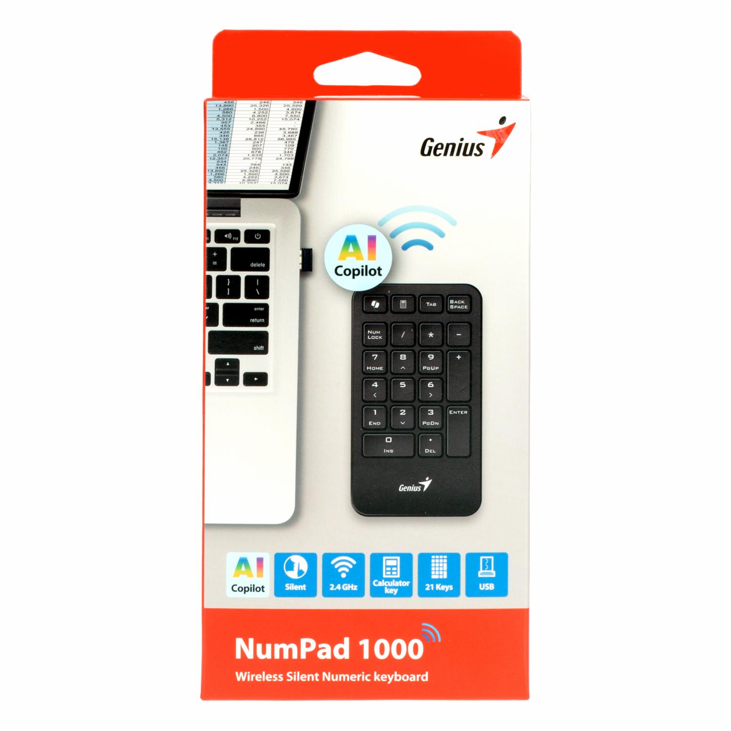Teclado Numérico Negro 31320003400 GENIUS Wireless