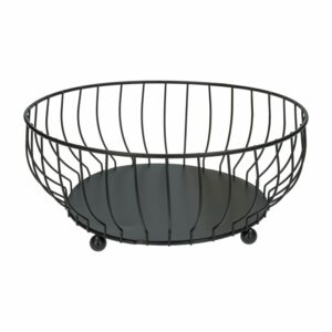 Frutero Redondo Bajo Color Negro FREE HOME 1 Pieza