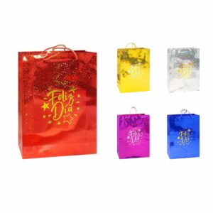 Funda De Regalo Holográfica Feliz Día HOLIDAY'S Grande