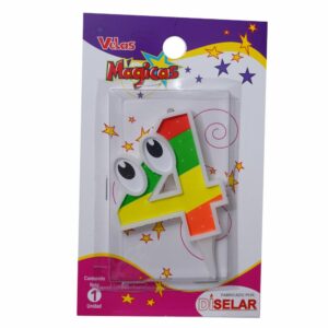 Vela Mágica Ojos 4 Multicolor DISELAR Ojos 4