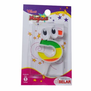Vela Mágica Ojos 5 Multicolor DISELAR Ojos 5