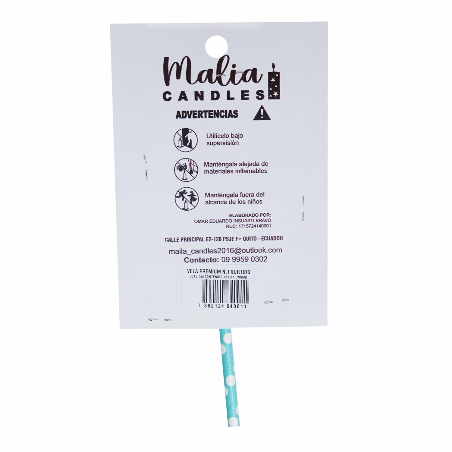 Vela Premium N1 Surtido MALIA CANDLES 19 X 8 - Imagen 2