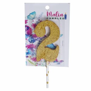 Vela Premium N2 Dorado Con Plata MALIA CANDLES 19 X 8