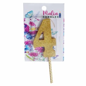 Vela Premium N4 Dorado Con Plata MALIA CANDLES 19 X 8