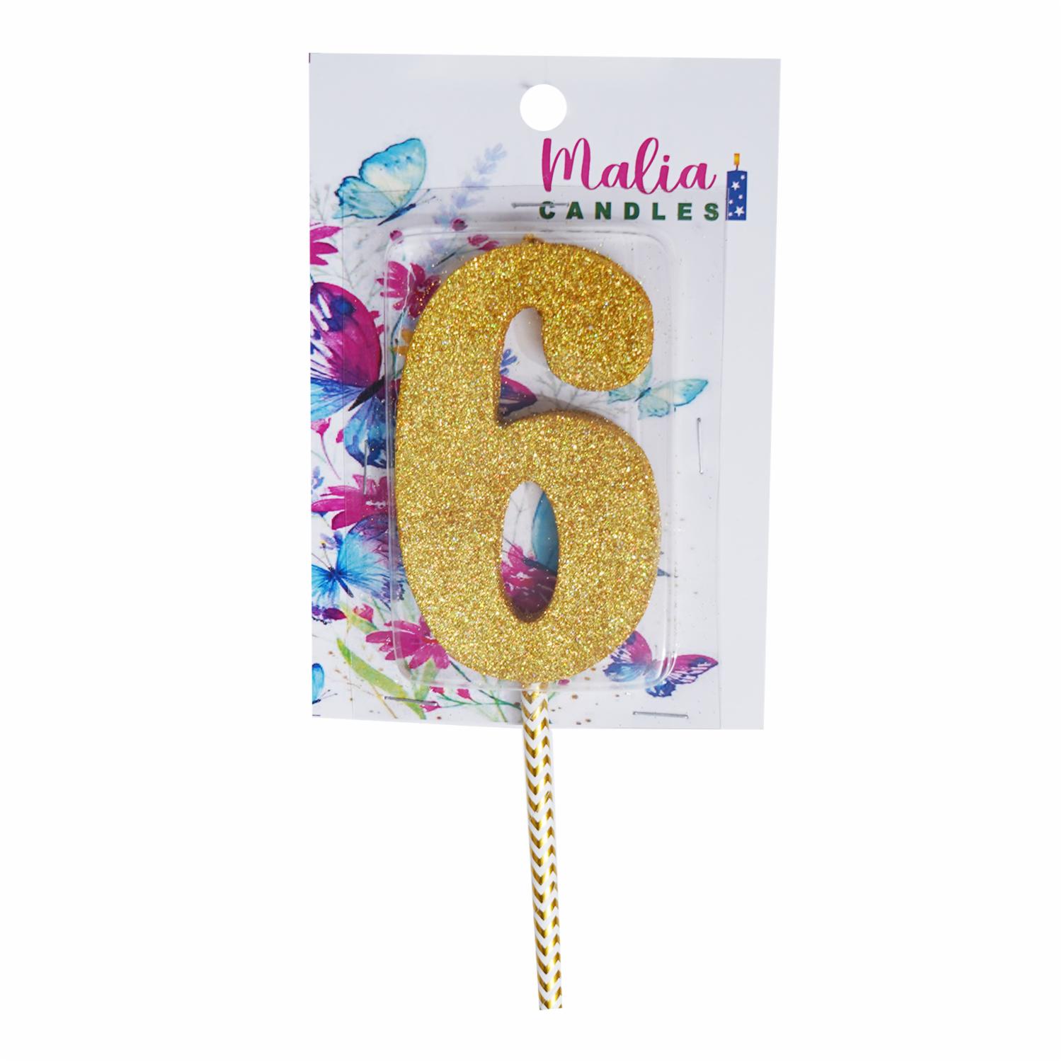 Vela Premium N6 Dorado Con Plata MALIA CANDLES 19 X 8 - Imagen 2