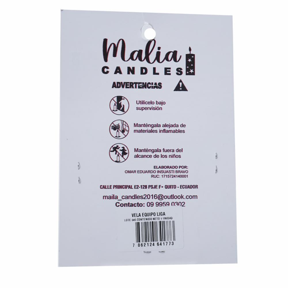 Vela Equipo Liga MALIA CANDLES 13 X 9 Cm - Imagen 2