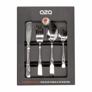 Juego De Cubiertos 6 Puestos QZQ 24 Piezas