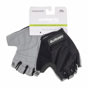 Guante De Bicicleta Gris Negro AMAZING GRANDE