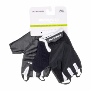 Guante De Bicicleta Negro Blanco AMAZING GRANDE
