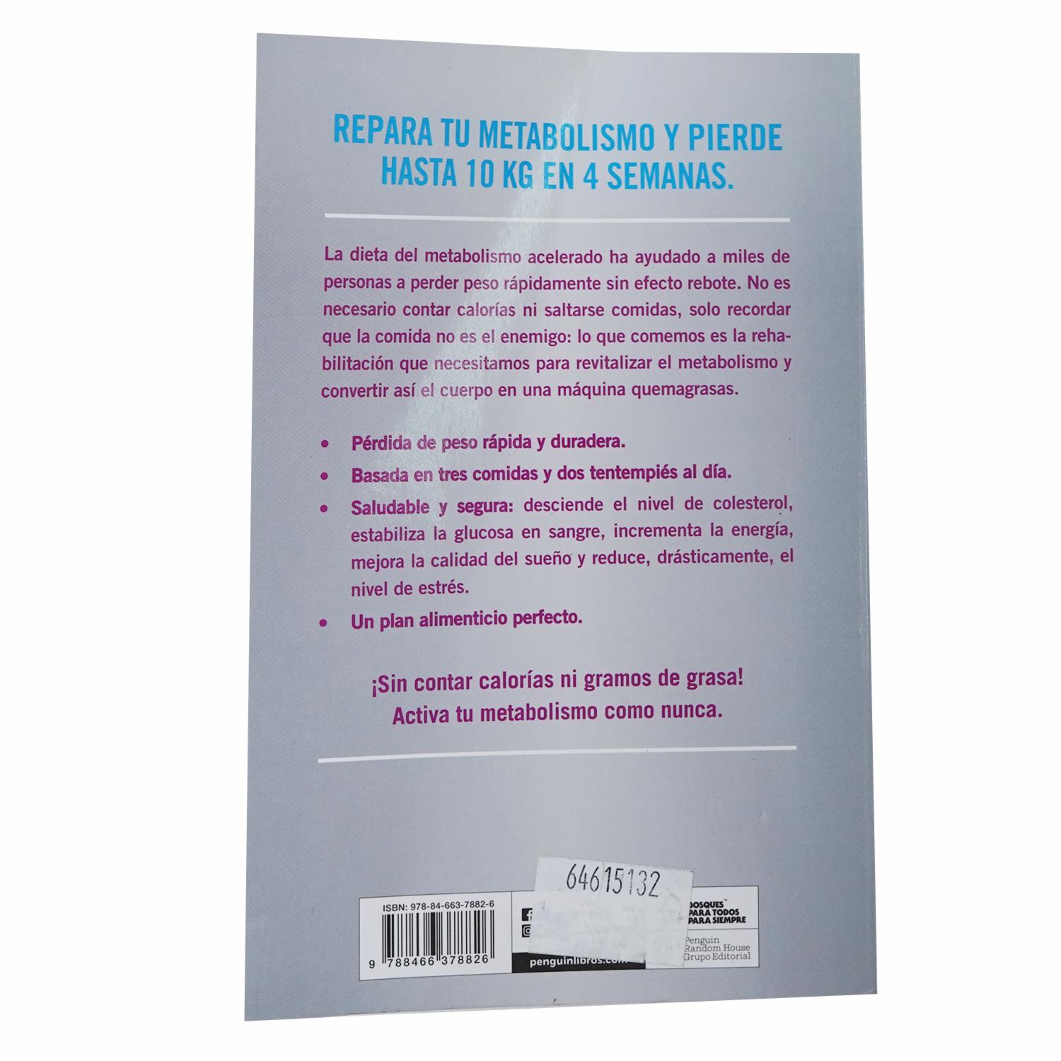 Libro La Dieta Del Metabolismo Acelerado DEBOLSILLO 344 Páginas - Imagen 2