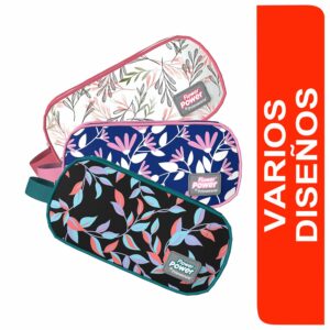 Cartuchera Natural Surtida 2 Bolsillos P.bags FLOWER POWER 11X22X8Cm