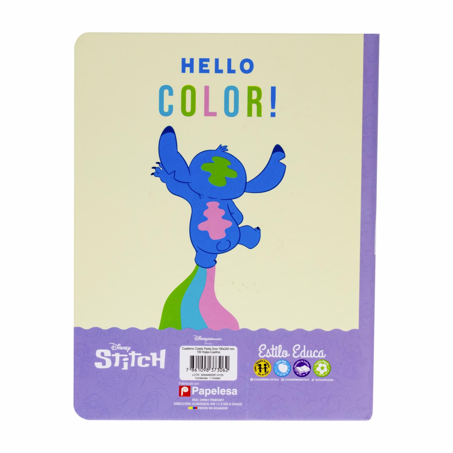 Cuaderno Cosido De Cuadros Diseño Stitch DISNEY 100 Hojas - Imagen 2