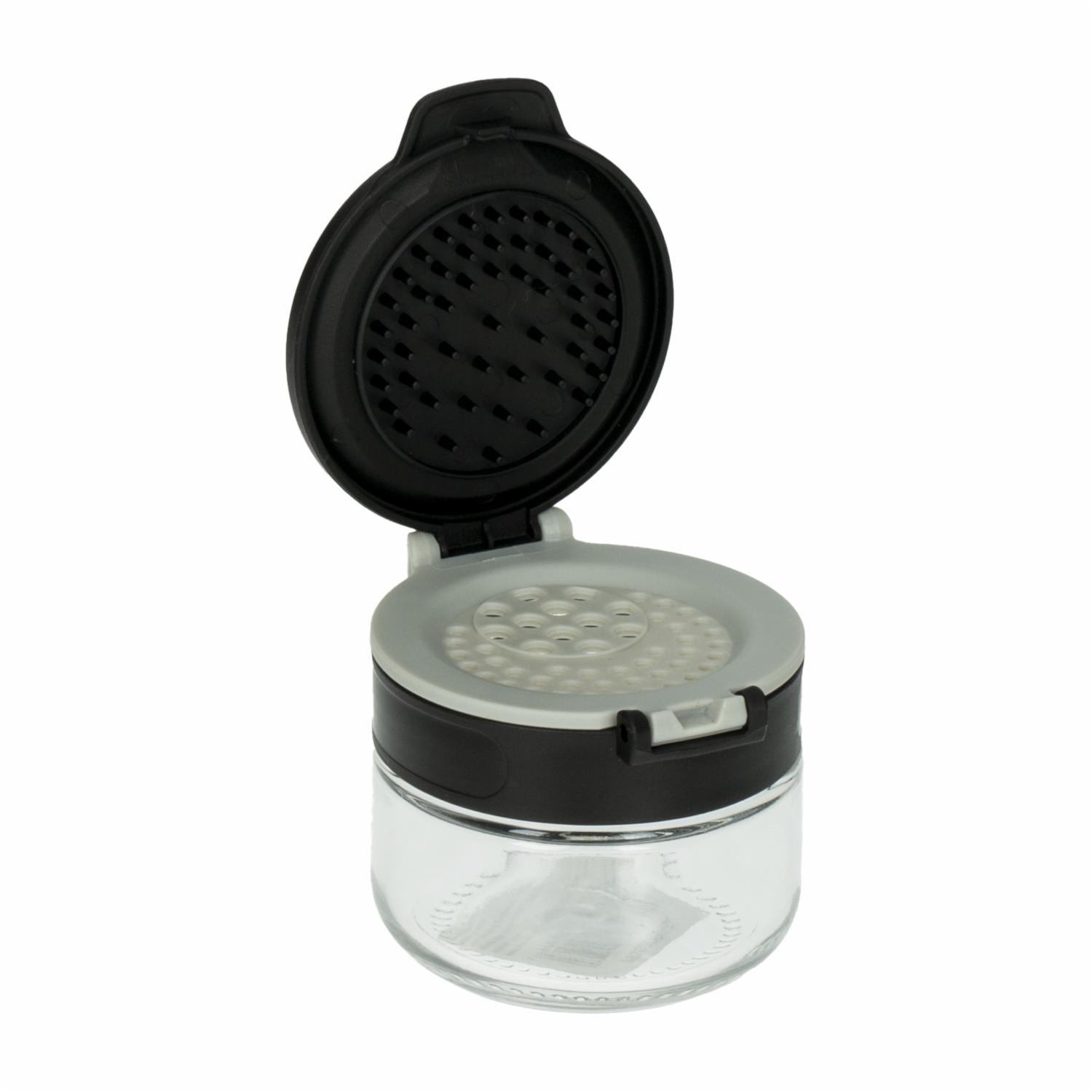 Condimentero Doble Tapa Transparente ELEMENTAL KITCHEN 85 ML